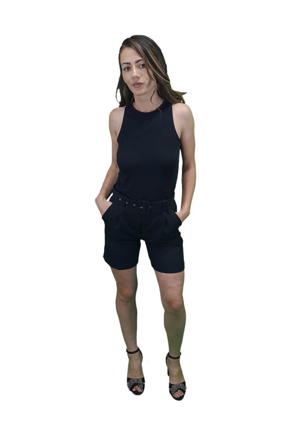 Women shorts, casual, black color, model P093